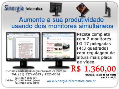 Dois monitores LG 