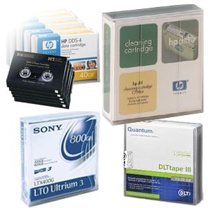 Fitas e Midia de backup HP, IBM, Sony, Imation (3M), Maxell, Quantum, Tandberg Storage, Fuji e TDK