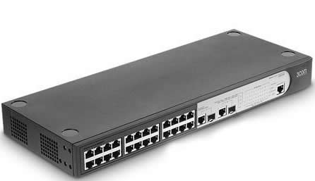 Switch 3Ccom e HP Baseline Plus V1905-24 c/ 24x 10/100 Mbps RJ45 + 2x Gigabit Combo (RJ45 ou Fibra) PN 3COM: 3CBLSF26H PN HP: JD990A