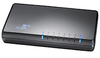 HPN Switch 3com / HP Fashion V1405-8G Gigabit com 8 portas 10/100/1000 Mbps RJ45 3CGSU08A