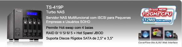 QNAP TS-419P Turbo NAS � o servidor de armazenamento conectado � rede com 4 baias