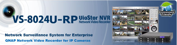 VS-8040 VioStor NVR (Network Vedio Recorder) da QNAP � o sistema de vigil�ncia de rede l�der da classe com 8 baias e hot-swap